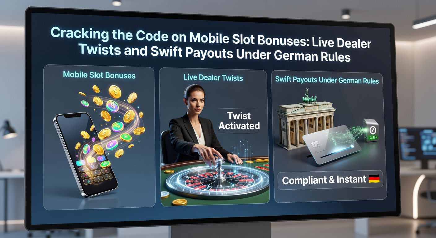 Smartphone mit bunten Slot-Maschinen und Live-Dealer-Elementen auf dem Bildschirm, symbolisiert mobile Glücksspiel-Innovationen unter strengen Vorgaben