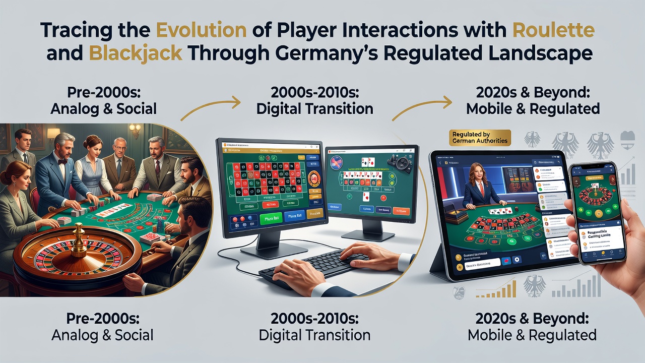 Moderne Schnittstelle eines regulierten deutschen Zahlungssystems für Live-Roulette und Blackjack